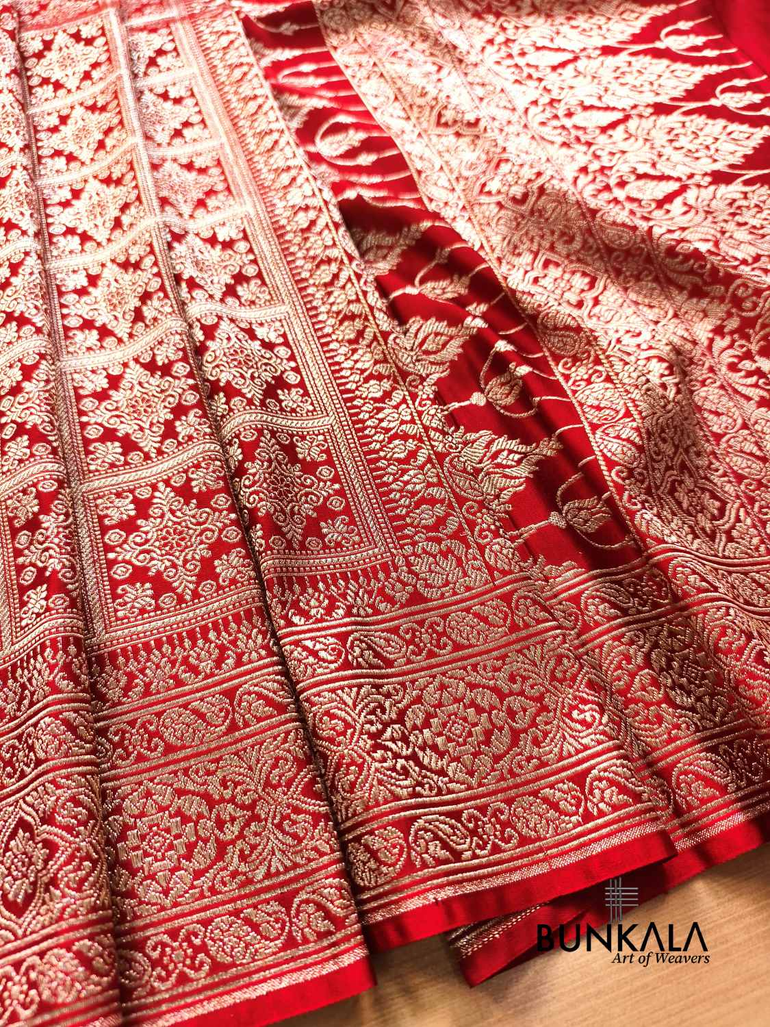 Maroon Gharchola Brocade Weaved Banarasi Mashru Silk Saree