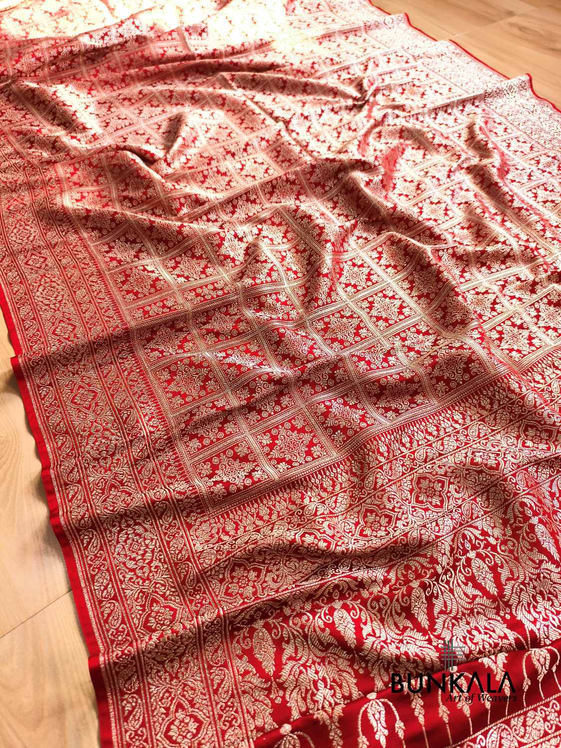 Maroon Gharchola Brocade Weaved Banarasi Mashru Silk Saree