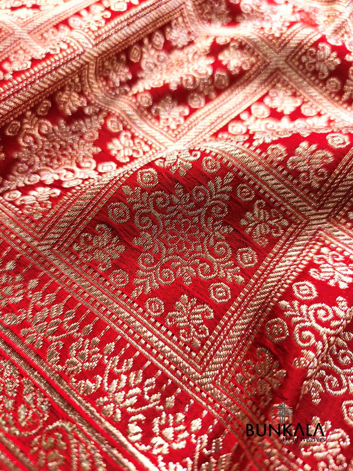 Maroon Gharchola Brocade Weaved Banarasi Mashru Silk Saree