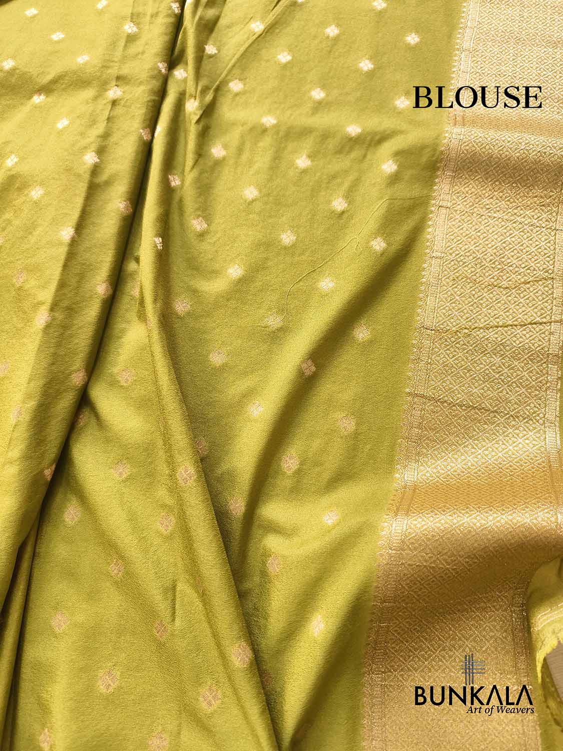 Mehendi Green Sona Zari Jaal Banarasi Georgette Saree