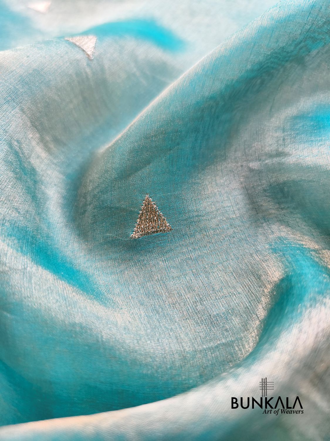 Pastel Blue Multicolour Paithani Border Banarasi Embroidery Tissue Silk Saree