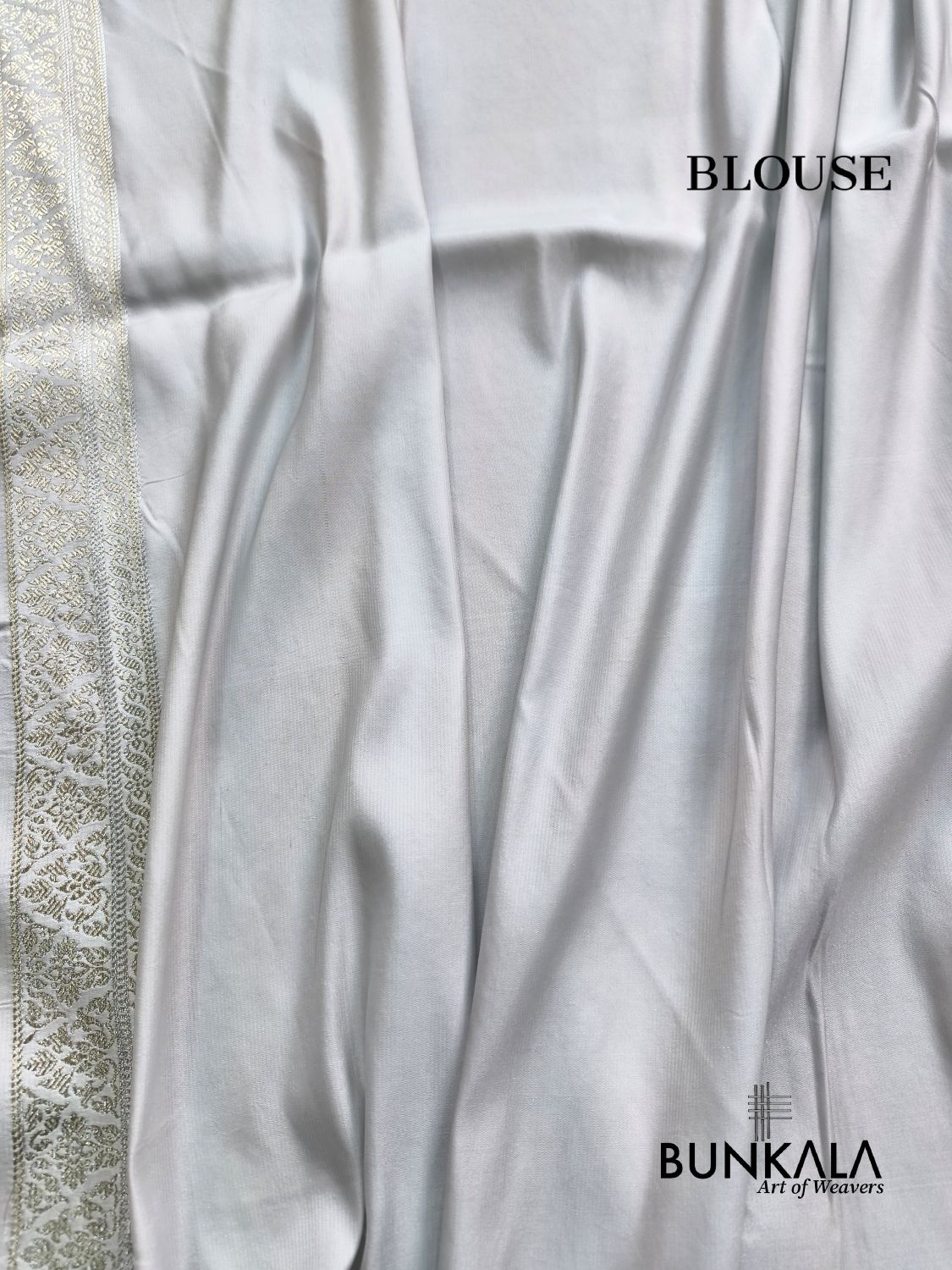 Pastel Grey Brocade Weaved Banarasi Mashru Silk Saree 