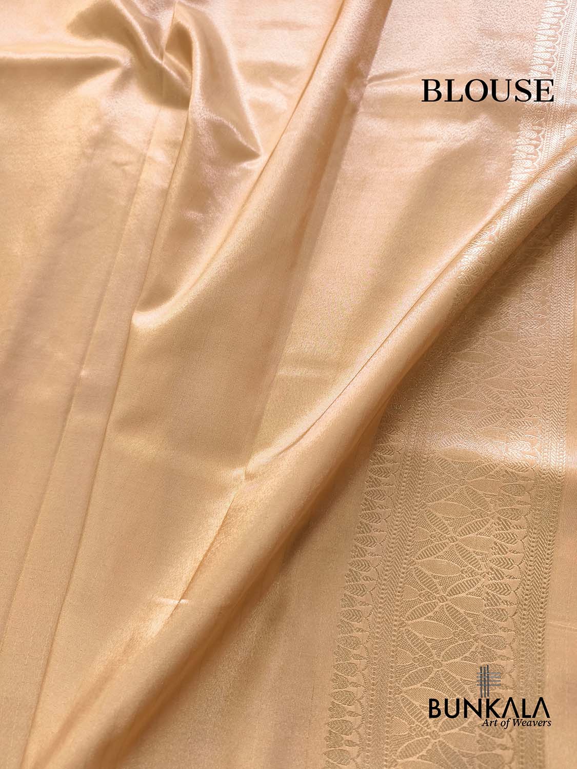 Pastel Peach Meena Buta Banarasi Tissue Silk Saree