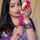 Deep Purple Mashru Silk Brocade Weaved Banarasi Saree