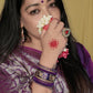 Deep Purple Mashru Silk Brocade Weaved Banarasi Saree