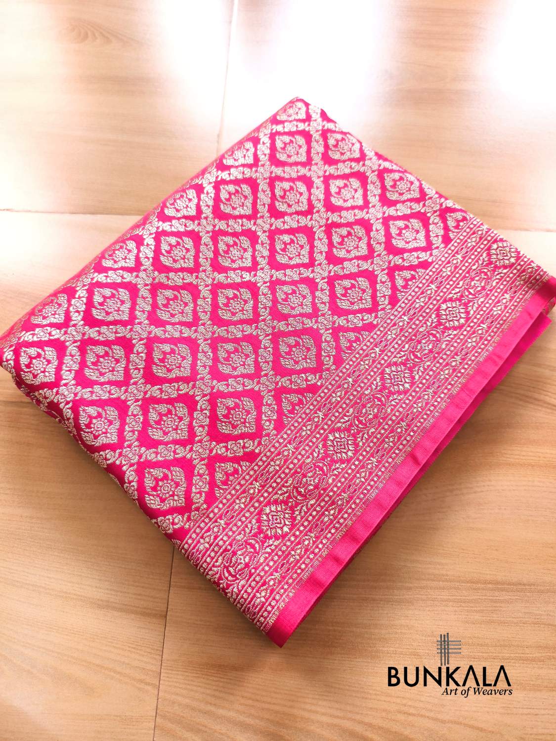 Pink Brocade Weaved Banarasi Mashru Silk Saree