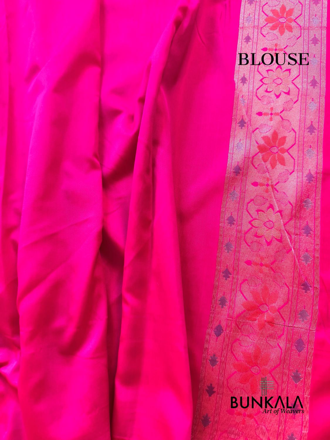Pink Ektara Banarasi Jamdani Meenakari Weaved Silk Saree 