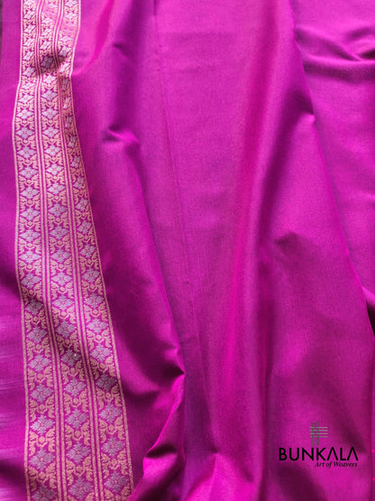 Pink Ektara Banarasi Jamdani Weaved Silk Saree