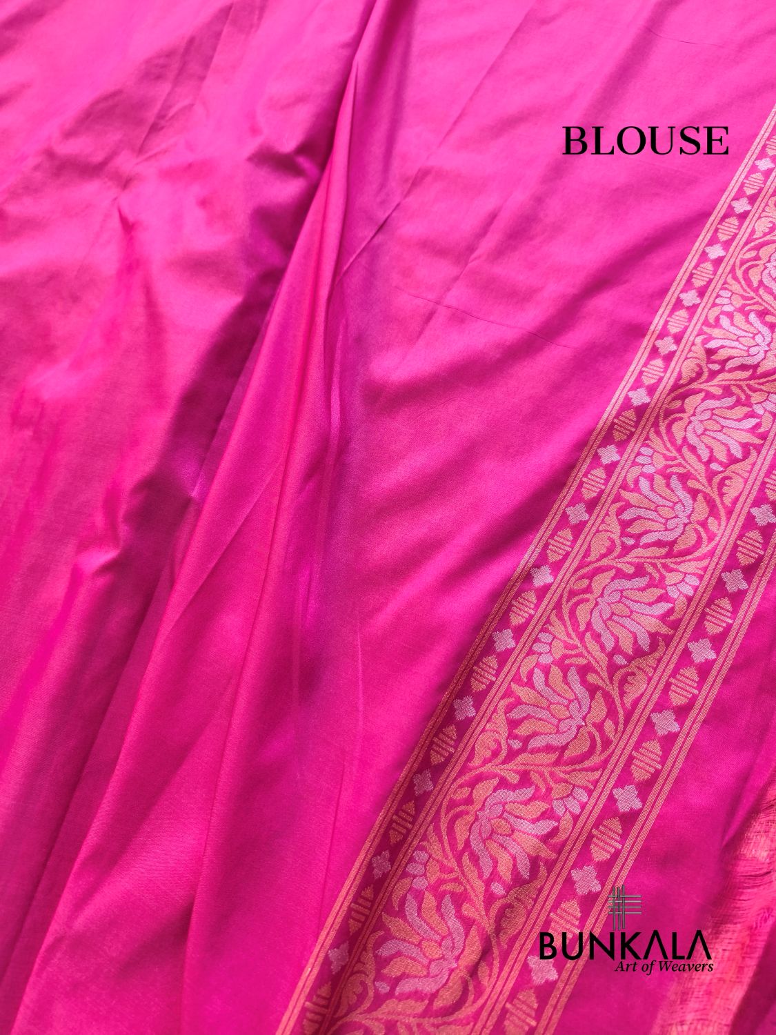 Pink Ektara Banarasi Jamdani Weaved Silk Saree 