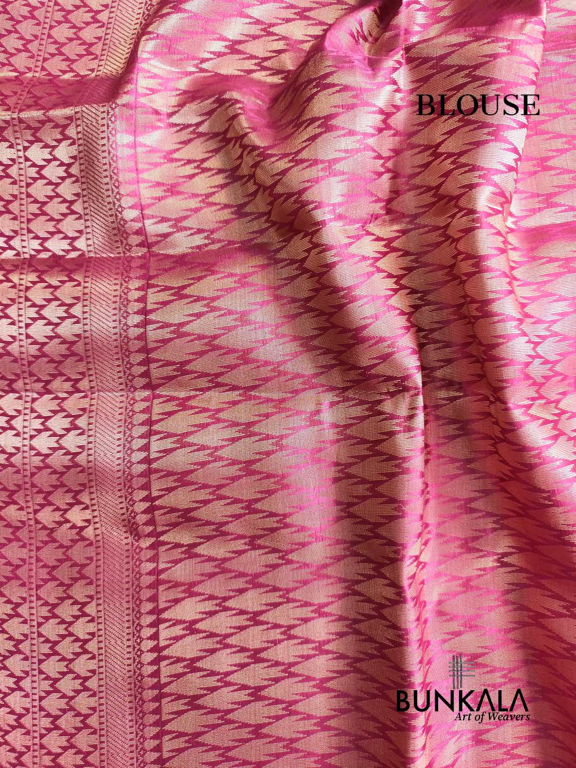 Pink Floral Pure Banarasi Mango Silk Saree 