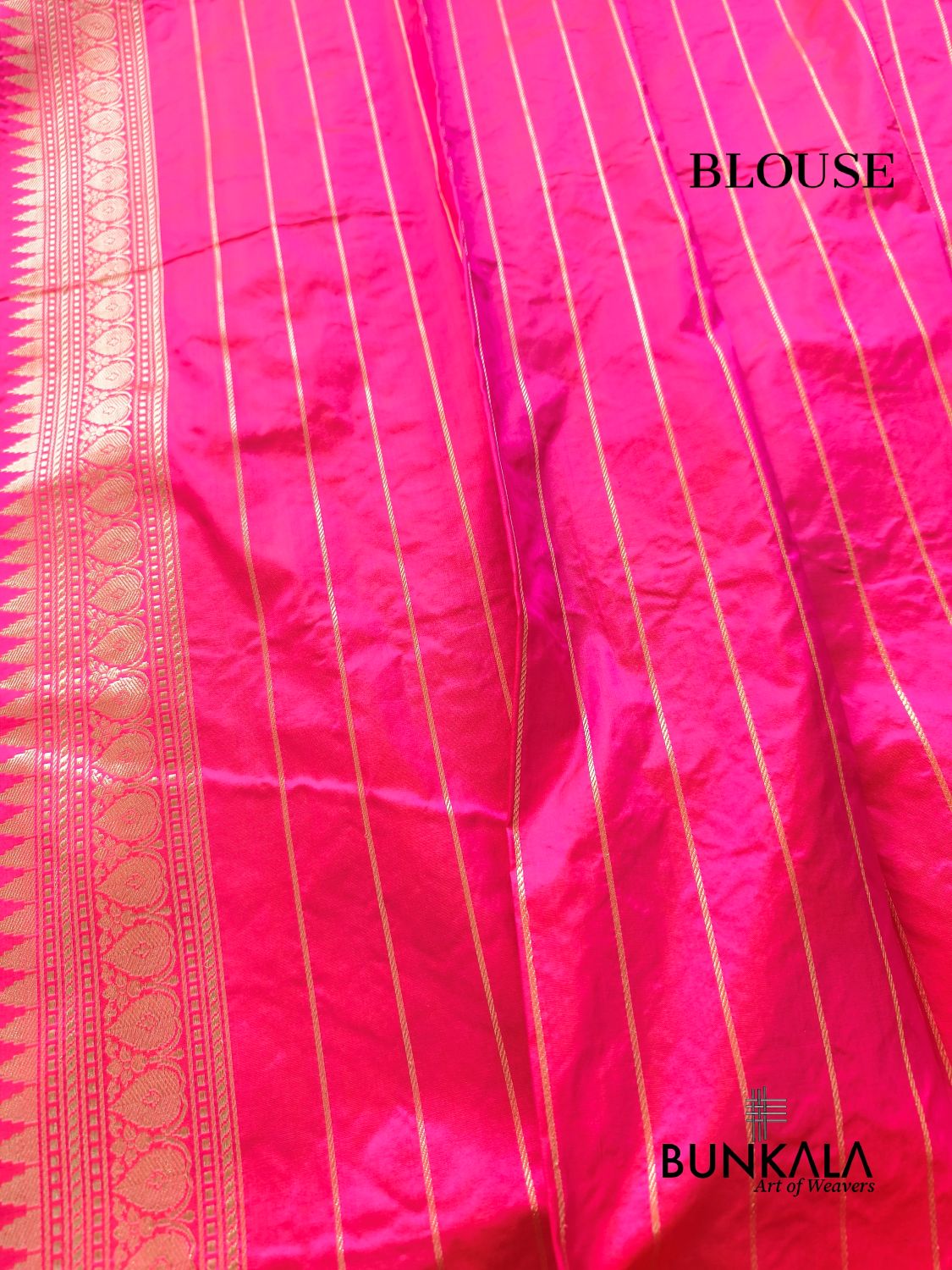 Pink Meenakari Rose Buta Kadwa Handloom Banarasi Pure Katan Silk Saree
