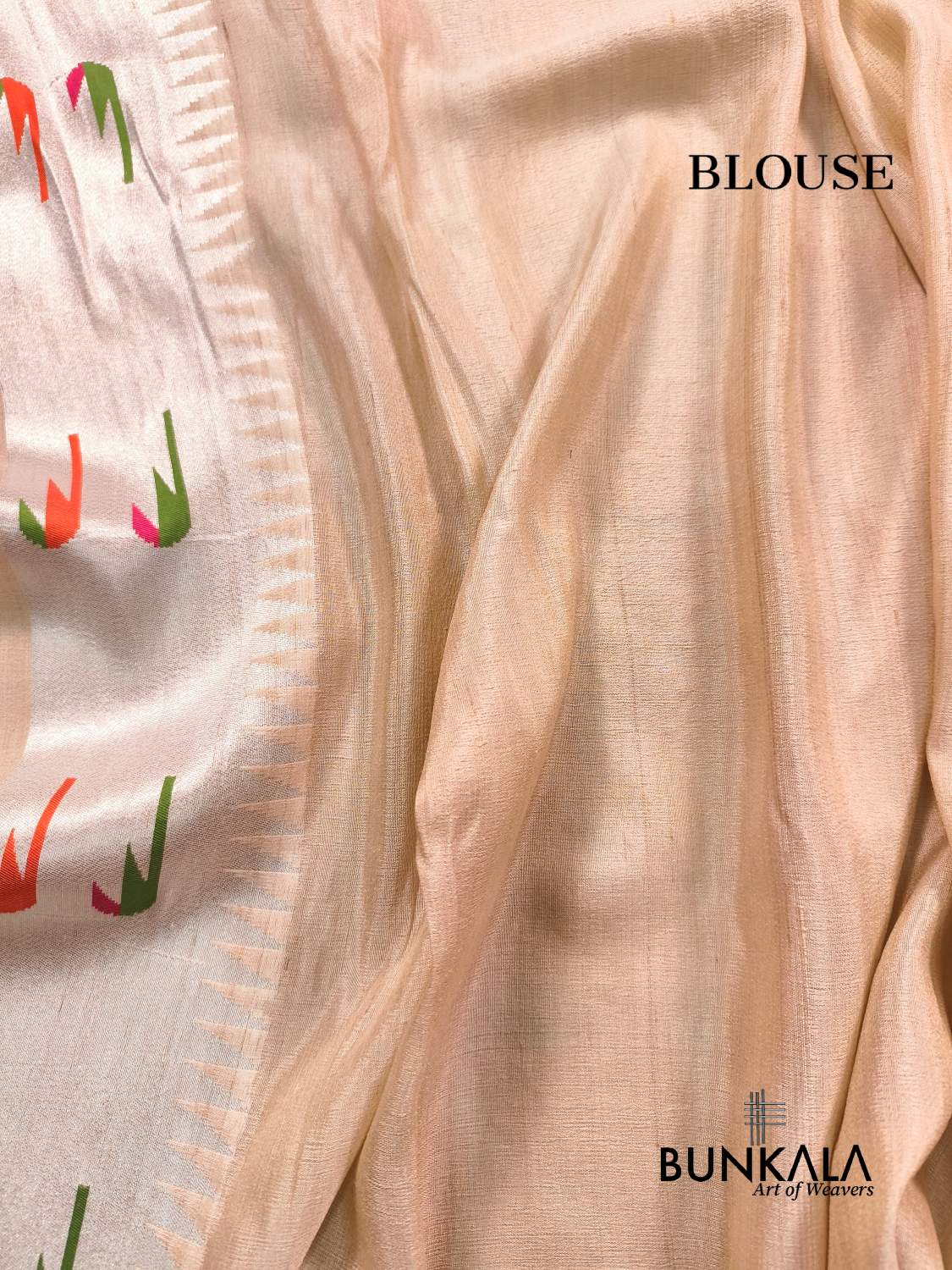 Pure Tusser Georgette Meenakari Floral Work Handloom Banarasi Saree 