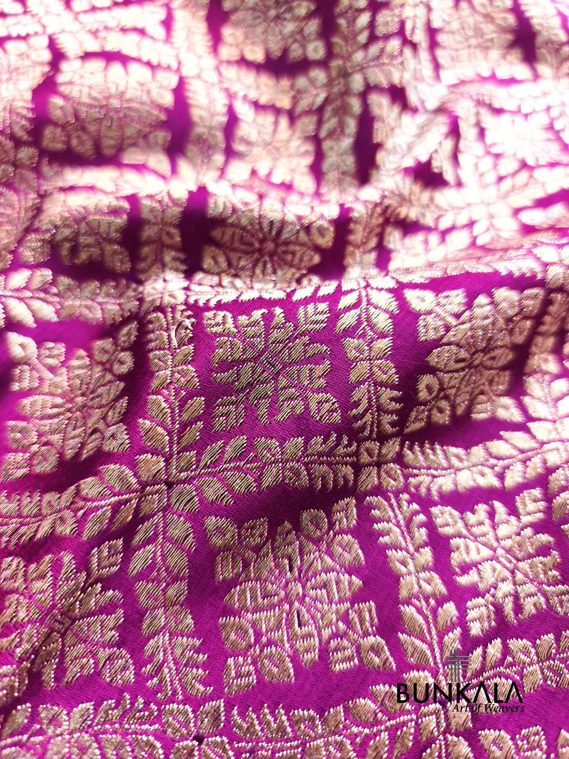 Purple Brocade Weaved Banarasi Mashru Silk Saree