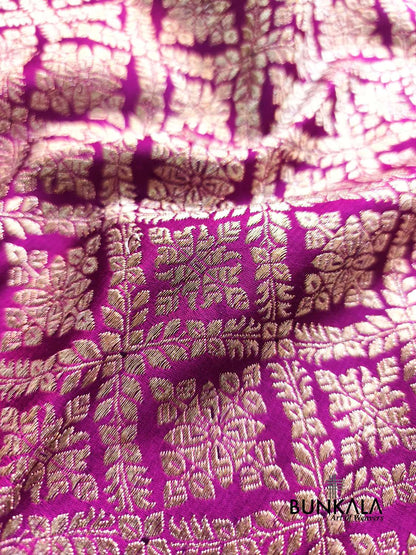 Purple Brocade Weaved Banarasi Mashru Silk Saree