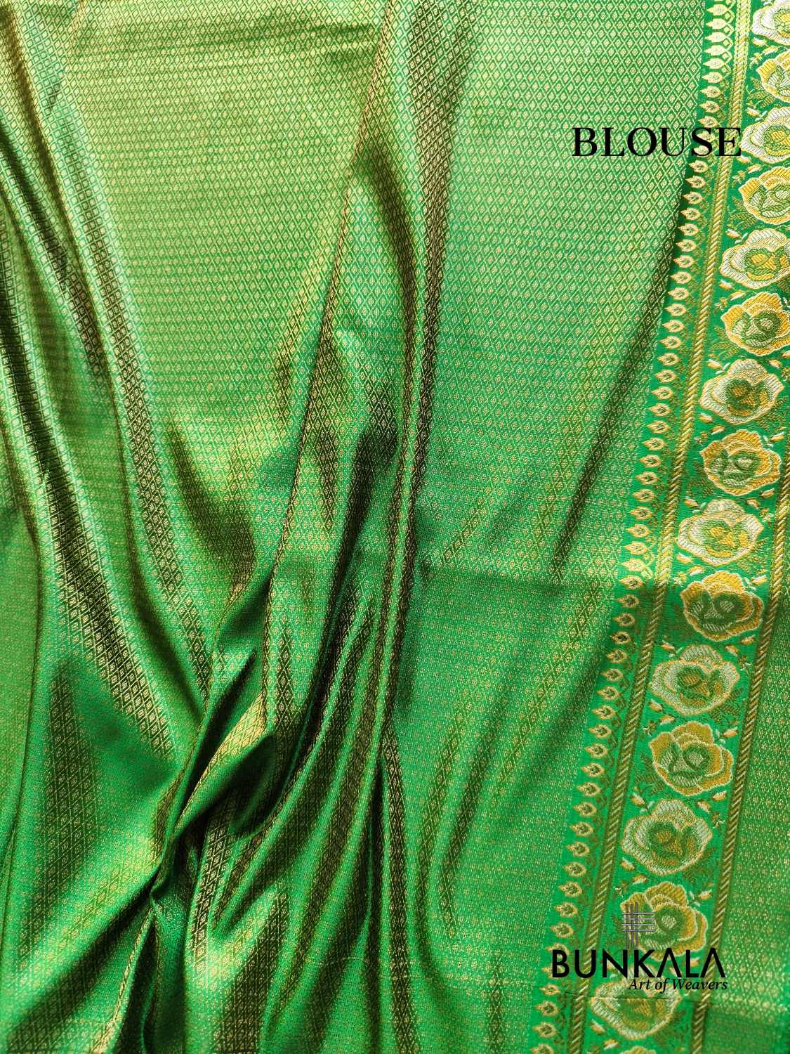 Purple With Green Banarasi Meena Jamewar Weaved Mashru Silk Saree 