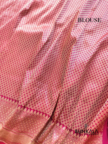 Rangkat Multicolor Geometric Handloom Banarasi Pure Katan Silk Saree