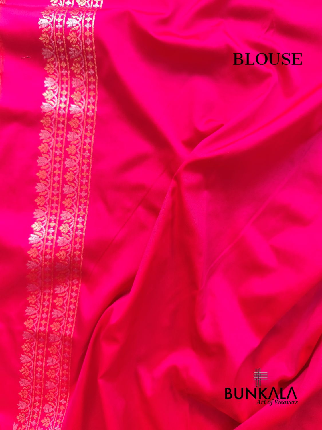 Rani Pink Sona Rupa Floral Jaal Banarasi Silk Saree 