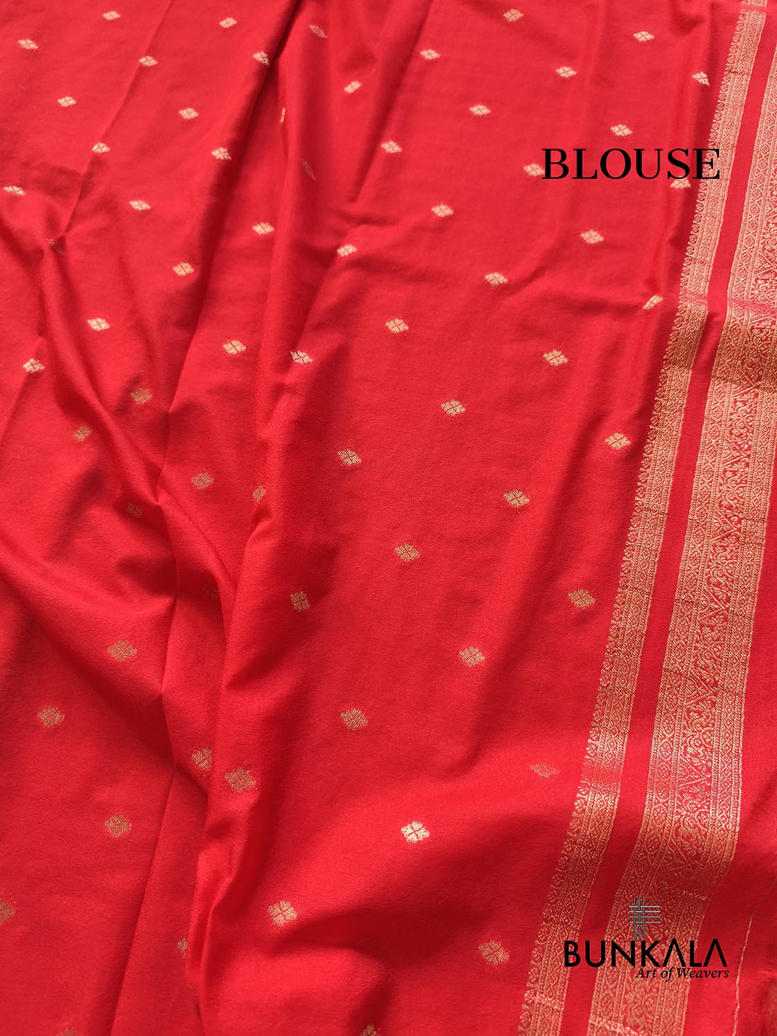 Red Checks Sona Zari Big Border Banarasi Georgette Saree