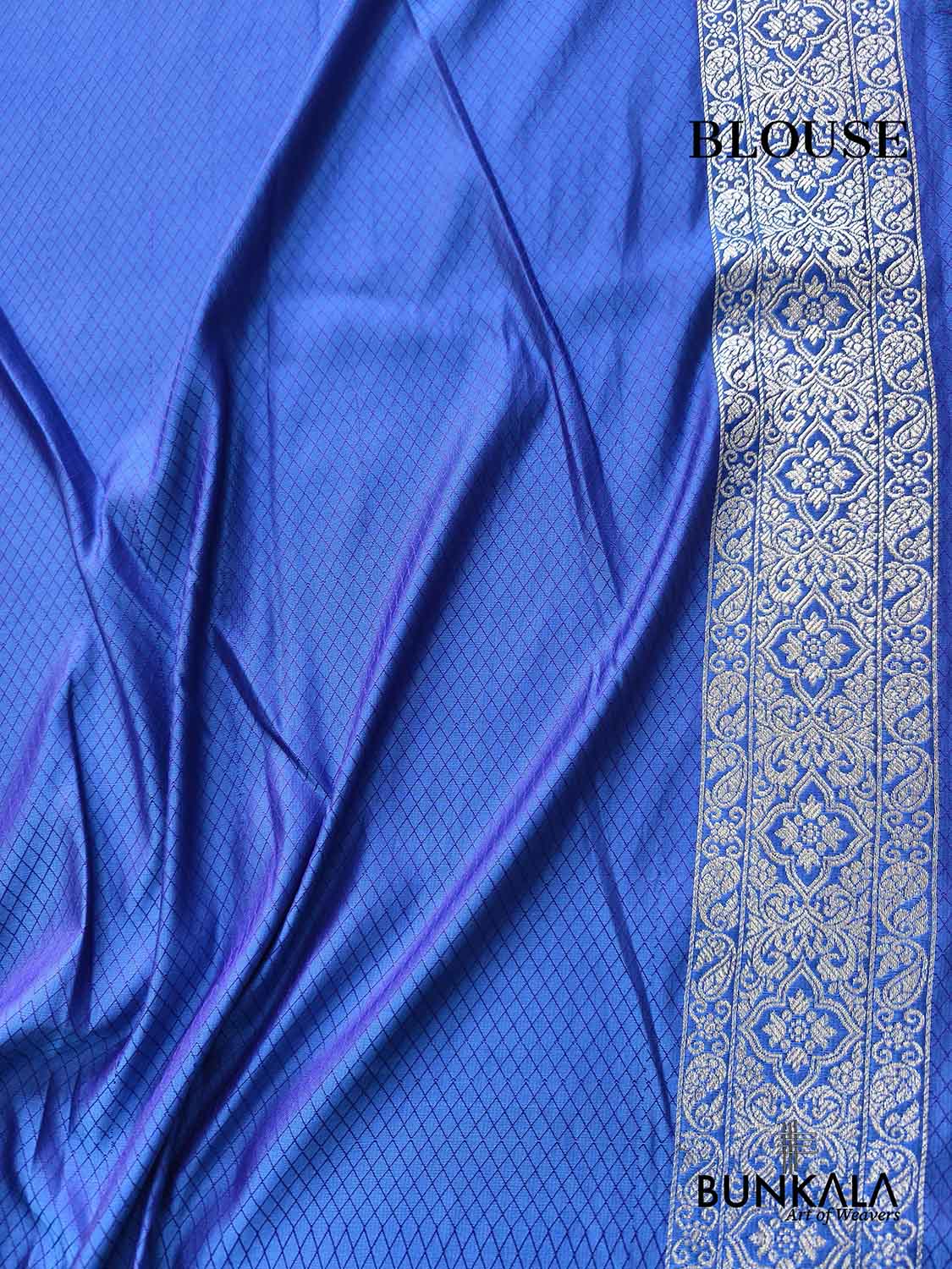 Royal Blue Gharchola Brocade Weaved Banarasi Mashru Silk Saree