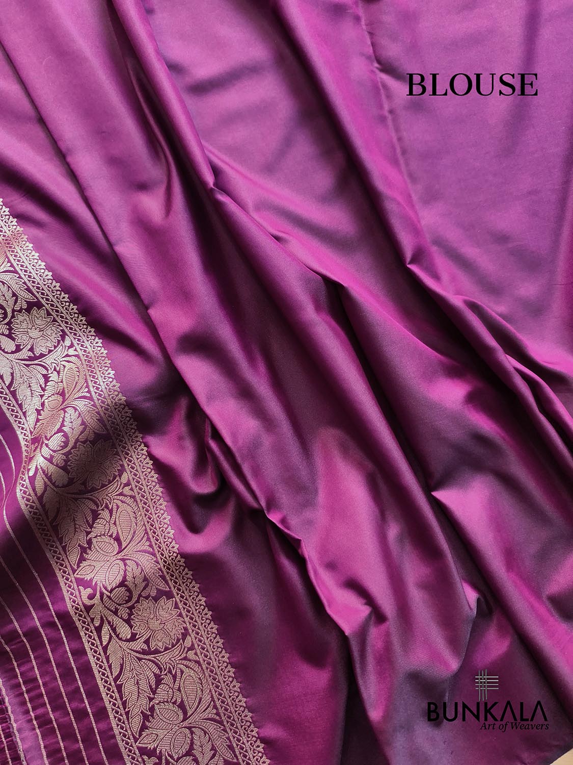 Royal Wine Floral Meenakari Banarasi Silk Saree
