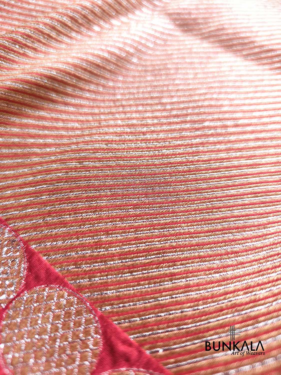 Shot Pink Rolex Brocade Handloom Banarasi Pure Katan Silk Saree