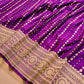 Majestic Purple Elegance Pure Mashru Silk Allover Buti Design Handloom Banarasi Saree