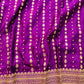 Majestic Purple Elegance Pure Mashru Silk Allover Buti Design Handloom Banarasi Saree