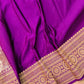 Majestic Purple Elegance Pure Mashru Silk Allover Buti Design Handloom Banarasi Saree
