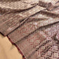 Intricate Delight Brown Silver Zari Mashru Silk Banarasi Saree