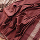Intricate Delight Brown Silver Zari Mashru Silk Banarasi Saree