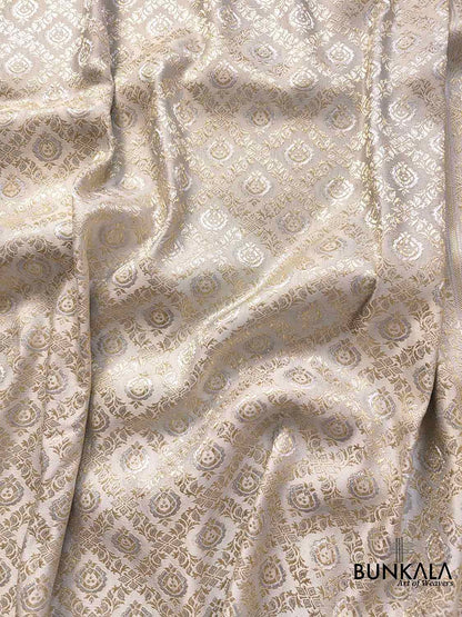 Sublime Sophistication Silver Grey Mashru Silk Banarasi Saree