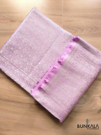 Majestic Plum Purple Mashru Silk Banarasi Saree