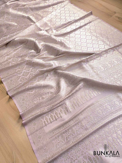 Graceful Drapes Lavender Mashru Silk Banarasi Saree