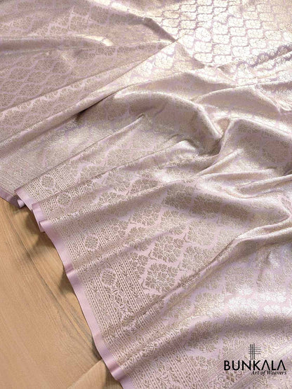 Graceful Drapes Lavender Mashru Silk Banarasi Saree