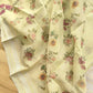 Pista Green Linen Saree with Digital Floral Print and Zari Border