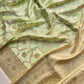 Green Mashru Silk Jaal Design Weaved Banarasi Saree