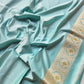 Blue Mashru Silk Meenakari Jaal Design Weaved Banarasi Saree