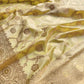 Yellow Mashru Silk Jaal Design Weaved Banarasi Saree