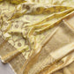 Yellow Mashru Silk Jaal Design Weaved Banarasi Saree
