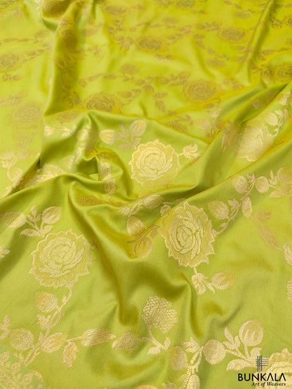 Green Floral Jaal Design Banarasi Silk Saree