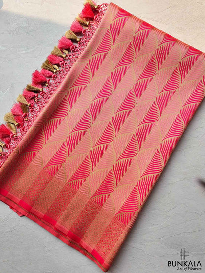 Pink Banarasi Silk Saree
