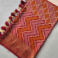 Maroon Bandhani Design Banarasi Silk Saree