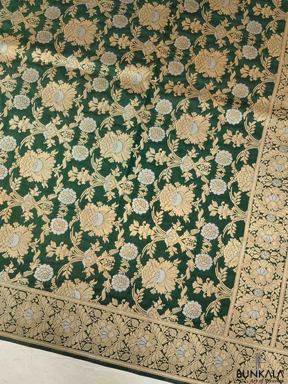 Green Jangla Design Sona Rupa Banarasi Silk Saree