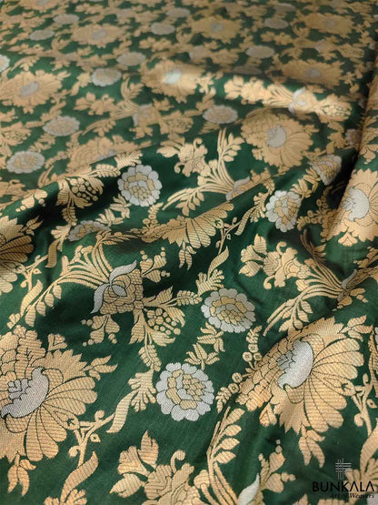 Green Jangla Design Sona Rupa Banarasi Silk Saree