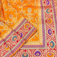 Yellow Meenakari Banarasi Silk Saree