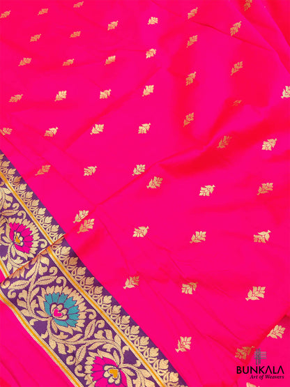Pink Meenakari Banarasi Silk Saree