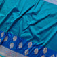 Blue Pure Katan Silk Tanchui Handloom Meenakari Banarasi Saree