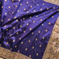 Purple Pure Katan Silk Handloom Allover Small Buti Design Banarasi Saree