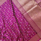Purple Pure Katan Silk Handloom Sona Rupa Animal and Bird Design Banarasi Checks Saree