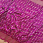 Purple Pure Katan Silk Handloom Sona Rupa Animal and Bird Design Banarasi Checks Saree